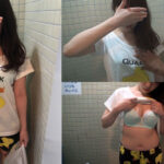 個撮）美巨乳お姉さんがトイレでピストンフェラ！口内発射 フェラチオハンター